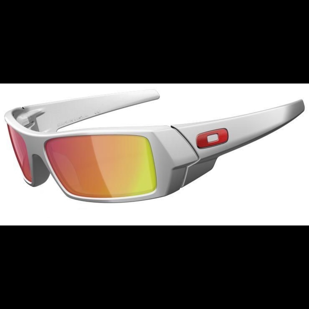 White Orange Tinted Oakley Gascan Sunglasses
